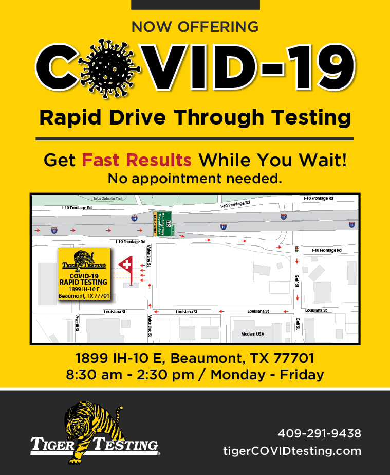 Beaumont TX Rapid COVID Drive Thru Testing